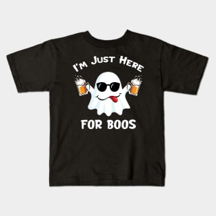 'I'm Just Here For Boos' Funny Beer Drinking Boos Kids T-Shirt